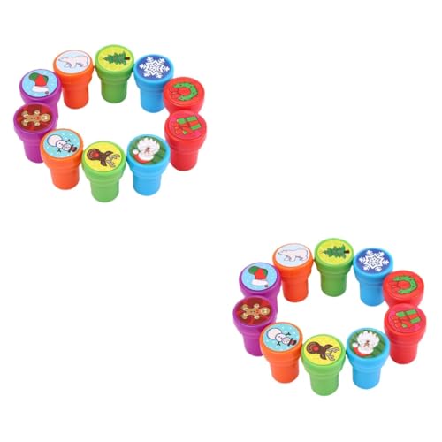 BESTonZON 20 STK Kinderstempel weihnachtsstempel Sortiert Kinder Weihnachten Kinder Stempel kiddostempel Kinderspielzeug Spielzeuge Kinderstampfer weihnachtsstempel Spielzeug Perlmutt Tinte von BESTonZON