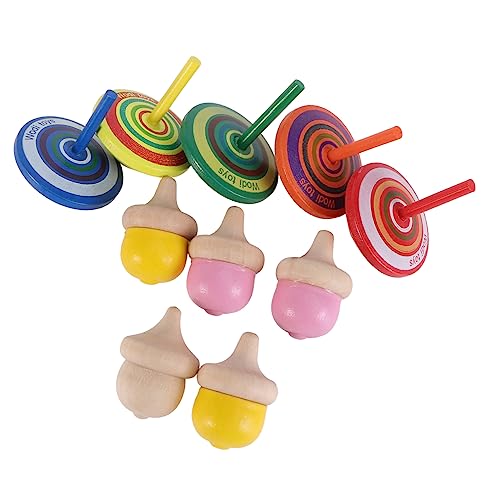 BESTonZON 20 STK Kreisel Spielzeug Kinderspielzeug Kleinkindspielzeug Holzspielzeug für Kleinkinder Kinderoberteile Spielzeug aus Holz Puzzle kleines Spielzeug hölzerner Kreisel Jacke von BESTonZON