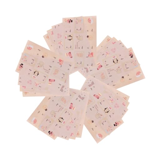 BESTonZON 20 STK Weihnachtsaufkleber Etikettenaufkleber Aufkleber Zum Verschließen Von Beuteln Weihnachtssiegelaufkleber Praktische Siegelaufkleber Weihnachtsdekoration Beschichtetes Papier von BESTonZON