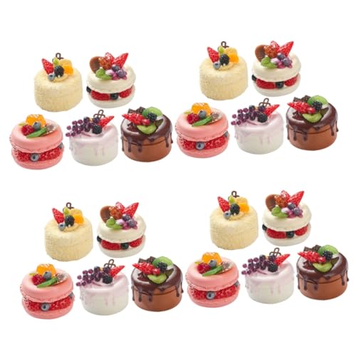 BESTonZON 20 Sets DIY Kuchen DIY Spielzeug Sets Mini Spielzeug Lebensmittel Requisiten Für Die Präsentation Künstliche Cupcake Modelle Künstliche Kuchen Fotografie Requisiten Mini von BESTonZON