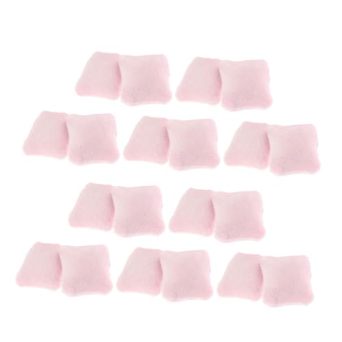 BESTonZON 20 Stück Maßstab Miniatur Puppenhaus Kissen Deko für Sofa Bett Mini Möbel Zubehör Rosa Miniatur Kissen für Puppenhaus Wohnzimmer Schlafzimmer BESTonZON 20 Stück Maßstab Miniatur Puppenhaus Kissen Deko für Sofa Bett Mini Möbel Zubehör Rosa Miniatur Kissen für Puppenhaus Wohnzimmer Schlafzimmer von BESTonZON