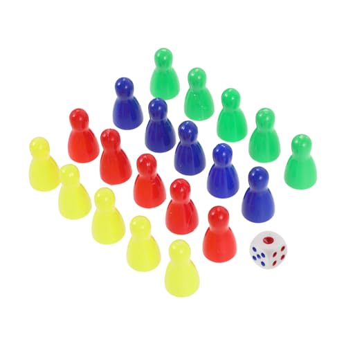 BESTonZON 20 Stück Stück Tischwürfelspiel Schach Für Brettspiel Spielkomponente Spielzubehör Spielmarken Token Für Brettspiele Schach Aus Plastik Tabletop-spielkomponente Tischmarker Plastik von BESTonZON