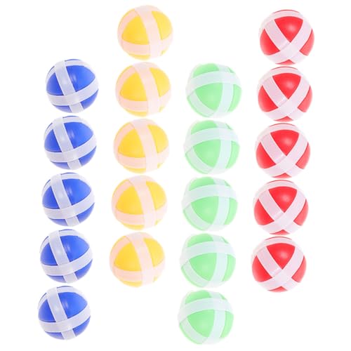 BESTonZON 20 Stück Teiliges Klettball für Bunte Haftbälle in Rot Gelb Blau Grün Zubehör für Dartscheiben und Fangspiele Sicherer Spielspaß für Drinnen und Draußen Fördert Motorik und BESTonZON 20 Stück Teiliges Klettball für Bunte Haftbälle in Rot Gelb Blau Grün Zubehör für Dartscheiben und Fangspiele Sicherer Spielspaß für Drinnen und Draußen Fördert Motorik und von BESTonZON