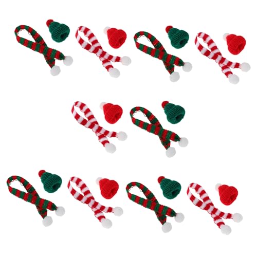 BESTonZON 20 Stück Teiliges Mini Weihnachtsmützen Schalset für Basteln Kleine Nikolausmützen und Bunte Weihnachts schals Vielseitige Deko für Puppen Süßigkeiten Flaschen und Festliche BESTonZON 20 Stück Teiliges Mini Weihnachtsmützen Schalset für Basteln Kleine Nikolausmützen und Bunte Weihnachts schals Vielseitige Deko für Puppen Süßigkeiten Flaschen und Festliche von BESTonZON