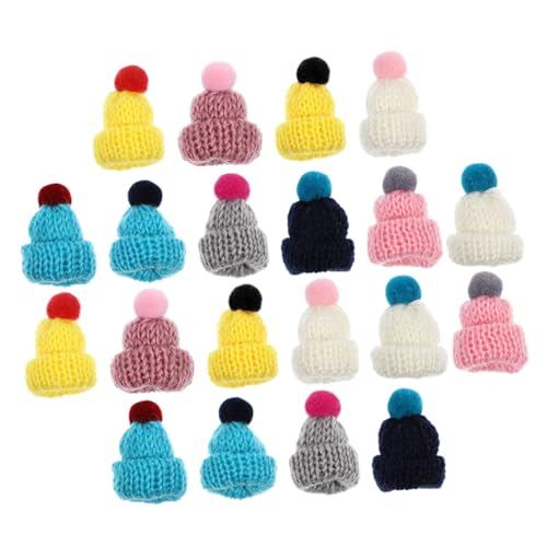 BESTonZON 20 Stück Teiliges Miniatur Puppenhüte aus Weichem Garn Wiederverwendbare Strickmützchen für DIY Handwerk und Festliche Deko Bunte Kleine Mützen für Puppen und Zufällige Farbe BESTonZON 20 Stück Teiliges Miniatur Puppenhüte aus Weichem Garn Wiederverwendbare Strickmützchen für DIY Handwerk und Festliche Deko Bunte Kleine Mützen für Puppen und Zufällige Farbe von BESTonZON