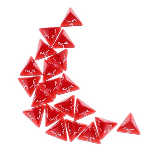BESTonZON 20 Stück Teiliges Nummeriertes Acryl Dice Seitig Transparent Rot Dekorative Unregelmäßige Würfel für Tischspiele Partyzubehör Leicht und Tragbar für Brettspiele und Unterricht BESTonZON 20 Stück Teiliges Nummeriertes Acryl Dice Seitig Transparent Rot Dekorative Unregelmäßige Würfel für Tischspiele Partyzubehör Leicht und Tragbar für Brettspiele und Unterricht von BESTonZON