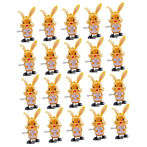 BESTonZON 20 Stück Uhrwerk Hase für kinderspielzeug Funny Toys Rabbit Toys leuchtspielzeug Häschen Zeug hüpfendes Hasenspielzeug Uhrwerkspielzeug Hase aufziehen Plastik von BESTonZON