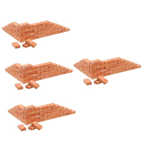 BESTonZON 200 STK simulierter Ziegel Mini-Verzierung Pflanzenset für Kinder Spielzeug künstliche Pflanzen Mini-Gartenset Mikro-Dekorationszubehör Sandkasten Simulationsbaustein Ziegelwand von BESTonZON