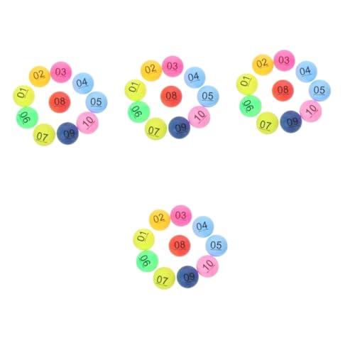 BESTonZON 200 Stück Farbnummernbälle Anzahlbälle Aktivitätspartybälle Interessante Spielbälle Tombolabälle Kommissionierbälle Unterhaltungsbälle Lustige Bälle Kunststoffball von BESTonZON