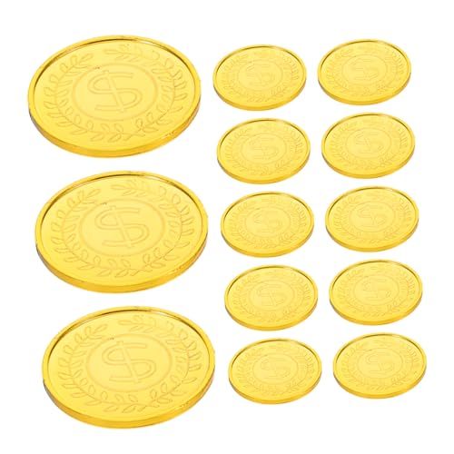 BESTonZON 200 Stück Gold Treasure Coins Kunststoff Piratenmünzen Spielmünzen für Brettspiele Halloween Party Deko Rollenspiele Klassenzimmer Belohnung Realistisches Spielgeld BESTonZON 200 Stück Gold Treasure Coins Kunststoff Piratenmünzen Spielmünzen für Brettspiele Halloween Party Deko Rollenspiele Klassenzimmer Belohnung Realistisches Spielgeld von BESTonZON