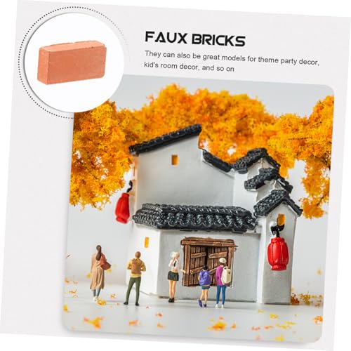BESTonZON 200 Stück Maßstab Künstliche Rote Bausteine für DIY Sandkasten Puppenhaus Modellbau Rechteckige Bastelsteine für Kreative Miniatur Szenen BESTonZON 200 Stück Maßstab Künstliche Rote Bausteine für DIY Sandkasten Puppenhaus Modellbau Rechteckige Bastelsteine für Kreative Miniatur Szenen von BESTonZON
