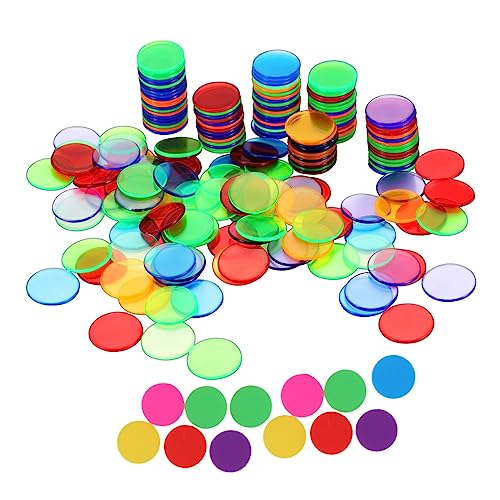 BESTonZON 200St Bingo-Zubehör Party zubehör partyzubehör Spielzeugmünzen Lernspielzeug für Rechenchips Spielchips zählen Lernen Lernen Plastik Colorful von BESTonZON