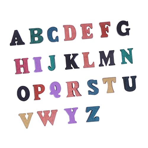 BESTonZON 200St Weihnachtsholzscheibe Kunst für Kinder Scrapbook weinachtendecor Dekorationen Lernspielzeug für Kinder Alphabet-Spielzeug hölzerne Verzierungen Bastelmaterial aus Holz Bambus von BESTonZON