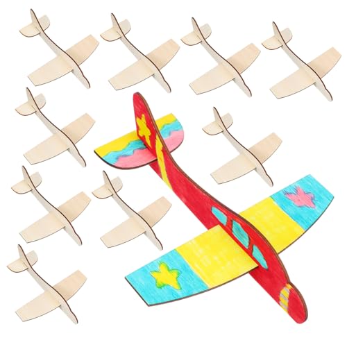 BESTonZON 20St Leere Holzflugzeuge Modellbausätze Flugzeugspielzeug für Mini- bastelkasten handystativ Puzzlematte Werkzeug Holzflugzeugmodell Geburtstagsgeschenk für von BESTonZON