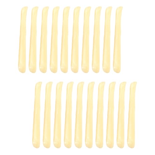 BESTonZON 20St gefälschte Pommes Frites Französische Bratenbecher Pommes frittes künstliche kartoffel fritöz frieteuese künstliches Pommes-Modell Display künstliche Pommes Frites PVC Yellow von BESTonZON