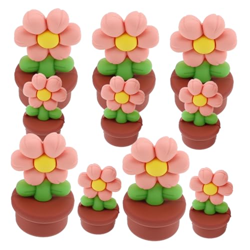 BESTonZON 20st Kleine Blumentopfpflanze Puppenhaus Mini-kunstblumen Miniaturpflanzen Für Puppenhaus Miniaturmöbel Puppenhausblumen Mini-Pflanzen Mini-gartenfiguren Mini-gartenpflanze Rosa von BESTonZON