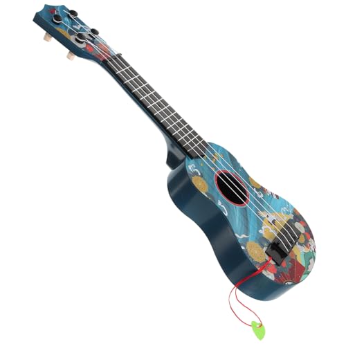 BESTonZON 21 Ukulele Mini Gitarre Musikinstrumente Kindergitarre Kleine Gitarre Mini Instrumente Holz Blau von BESTonZON