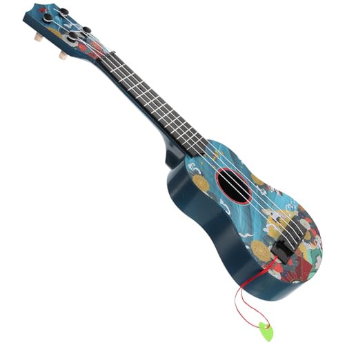 BESTonZON 21 Ukulelen Musikinstrumente Mini Gitarre Mini Instrumente Kindergitarre Kleine Gitarre Blaues Holz von BESTonZON