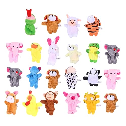 BESTonZON 22 STK Handpuppe Fingerpuppen Tierische Fingerpuppe Weiches Fingerspielzeug Säuglingsfäustlinge Plüsch Chinesische Tierkreiszeichen Babypuppe Für Frauen Tierpuppen Kinderspielzeug von BESTonZON