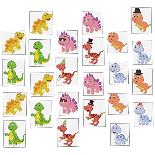 BESTonZON 24 Blätter Dinosaurier-Puzzle-Aufkleber dekorative Puzzle-Aufkleber Cartoon-Aufkleber für Kinder wohnungsdeko Dino Puzzle Aufkleber-Set Party-Dinosaurier-Aufkleber Aufkleber-Puzzle von BESTonZON