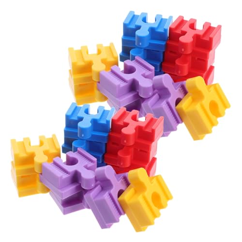 BESTonZON 24 Stück Kinderbaublockpfeiler Bauen Mini-bausteine Bausteine zugspurzubehör Bauwürfel -bahnstrecke Zugspielzeugzubehör Gleisverbinder Aus Kunststoff Plastik BESTonZON 24 Stück Kinderbaublockpfeiler Bauen Mini-bausteine Bausteine zugspurzubehör Bauwürfel -bahnstrecke Zugspielzeugzubehör Gleisverbinder Aus Kunststoff Plastik von BESTonZON