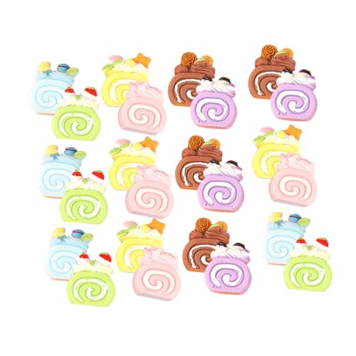 BESTonZON 24 Stück Nachahmung Von Macaron Kuchen Mini Küchenzubehör Miniatur Rollenspiel Spielzeug Mini Ornament Rollenspiel Spielzeug Mini Kuchen Dekoration Puppenhaus von BESTonZON