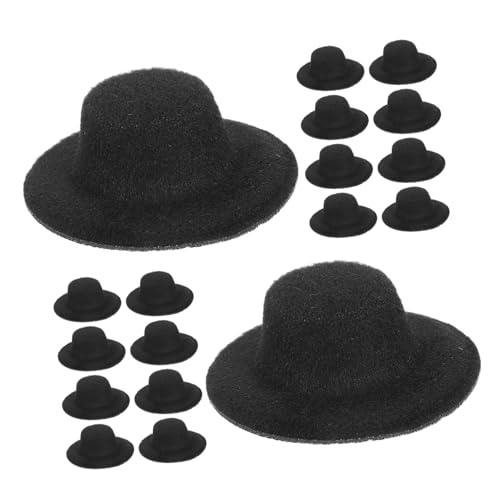 BESTonZON 24 Stück Teiliges Mini Filz-hüte Leichte Miniatur-zylinder für Puppen Handliche Kleine Bastel-hüte mit Vintage-charme für Diy-dekorationen Weihnachts Partyaccessoires Schwarz BESTonZON 24 Stück Teiliges Mini Filz-hüte Leichte Miniatur-zylinder für Puppen Handliche Kleine Bastel-hüte mit Vintage-charme für Diy-dekorationen Weihnachts Partyaccessoires Schwarz von BESTonZON