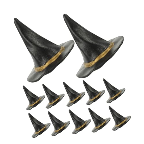 BESTonZON 24 Stück Teiliges Mini Hexenhüte Schwarz Miniatur Hexenhut Dekoration für Halloween Handgefertigt für DIY Basteln Flaschen-deko Puppenhaus und Partyzubehör BESTonZON 24 Stück Teiliges Mini Hexenhüte Schwarz Miniatur Hexenhut Dekoration für Halloween Handgefertigt für DIY Basteln Flaschen-deko Puppenhaus und Partyzubehör von BESTonZON