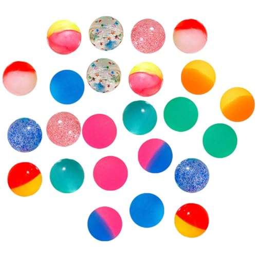 BESTonZON 24st Bunte Hüpfbälle Ball Mit Hoher Sprungkraft Hüpfbälle Für Kinder Farbige Hüpfbälle Kleiner Hüpfball Mini-hüpfbälle Dekorative Hüpfbälle Geburtstag Hüpfbälle Gummibälle Plastik von BESTonZON