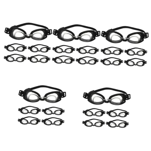 BESTonZON 25 STK Mini Schwimm Brille Mini-Puppen-Brille Puppenkostüm Brille Puppenbrille Zubehör für Babypuppen Puppen Brillen Mini-Brille für kleine Brille für Plastik von BESTonZON