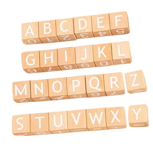 BESTonZON 26 Stück Teiliges Holzbuchstaben Zahlen Große Bausteine Tragbares Lernspielzeug Abgerundete Kanten Langlebig und Sicher Pädagogisches Alphabetspielzeug für Kleinkinder Montessori BESTonZON 26 Stück Teiliges Holzbuchstaben Zahlen Große Bausteine Tragbares Lernspielzeug Abgerundete Kanten Langlebig und Sicher Pädagogisches Alphabetspielzeug für Kleinkinder Montessori von BESTonZON