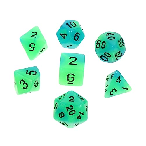 BESTonZON 28 STK Leuchtende facetten reiche Würfel Würfelwürfel des neuen Jahres Rollenspiele Würfel RPG-Würfel mehrseitige Würfel twocolors Two Colors Partywürfel lustige Würfel Harz Blue von BESTonZON