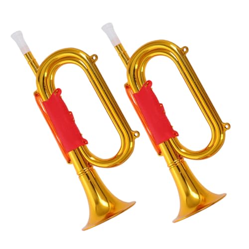 BESTonZON 2Pcs Toy Musical Trompete Plastikhorn Für Party Noisemaker Und Spiel Das Horn Für Trompete Und Musikinstrumentenmodelle von BESTonZON