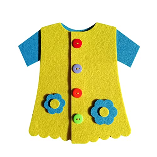 BESTonZON 2St Babyspielzeug vliestücher raufaser vlies Kinder DIY Spielzeug Fun Toy Bildungsspielzeug Kleid Fähigkeiten Spielzeug Kleid Knopf Reißverschluss Spielzeug Knopf-Lernspielzeug rot von BESTonZON