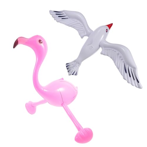 BESTonZON 2St Ballon Aufblasbares Möwenspielzeug Aufblasbarer Möwenvogel Möwe Spielzeug Wasserspielzeug Poolspielzeug Aufblasbares Flamingo-Spielzeug hawaiianische Partybevorzugung Gummi von BESTonZON