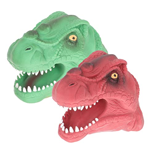 BESTonZON 2St Dinosaurierpuppe für interaktives spielzeughandys für Babys Plüschfigur Mini- Tiere Cartoon-Fingerspielzeug kreative Dinosaurierpuppe Vinyl von BESTonZON