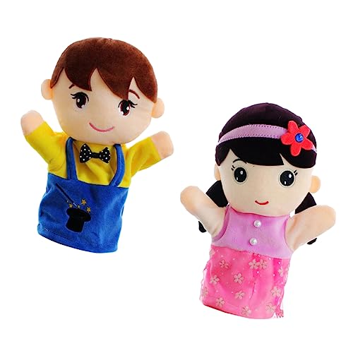 BESTonZON 2St Familie Handpuppe Stellen Sie Sich vor, Sie Spielen eine Marionette Kinderhandpuppen interaktive Puppen Kinder mitgebsel Kindergeburtstag Puppen von BESTonZON