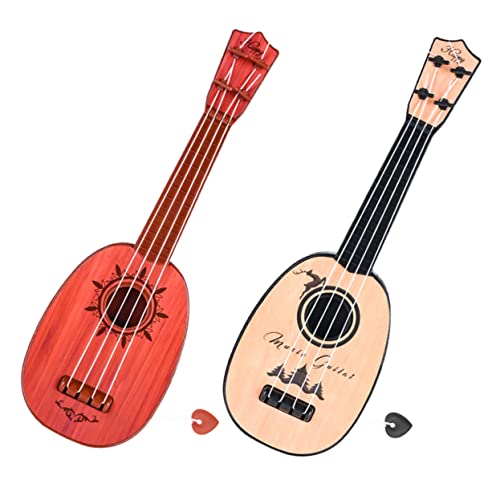 BESTonZON 2St Gitarrenspielzeug Ukulele Gitarre Spielzeug Ukulele für Kinder Kinder-Instrument-Spielzeug kinderinstrumente Kinder musikinstrumente Kinder Gitarre Mini-Instrument Abs von BESTonZON