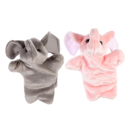 BESTonZON 2St Handpuppe interaktives kinderzimmerdeko Tierpuppen plüsch ottifanten Hand Puppet für im Vorschulalter Toys Kuscheltiere PP Baumwolle Rosa von BESTonZON