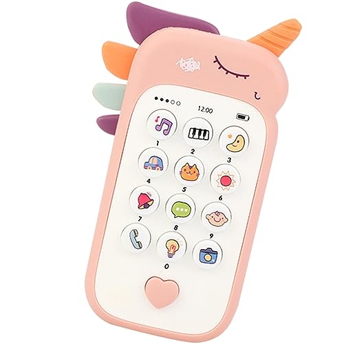 BESTonZON 2St Handy für Kinder Spielzeug Telefone für Kinder kinderhandy Kinder Handy Kinderspielzeug Spielzeuge Telefonspielzeug für Kinder Babyphone Beißring Telefon Plastik Rosa von BESTonZON