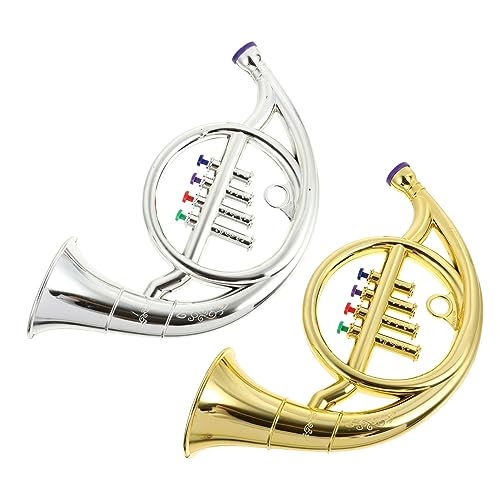 BESTonZON 2St Horn-Modell kinderinstrumente musikinstrumente Instrument kinderspielzeuge hühner Performance-Requisiten Bildungsspielzeug Simuliertes Waldhorn Überzug von BESTonZON