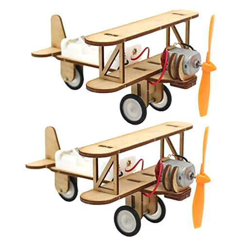 BESTonZON 2St Kinder Bauen Modell zusammen Bausätze Segelflugzeuge für Kinder Automodell selber Bauen bastel Set für Kinder wheinatsgeschenke 3D-Montage-Puzzle-Handwerk Modellflugzeug Holz von BESTonZON