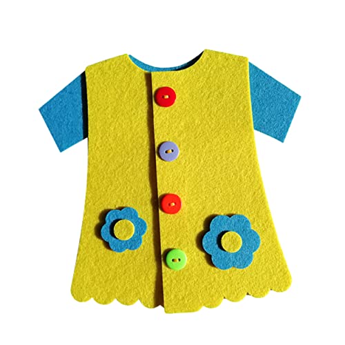 BESTonZON 2St Kleid Knopf Reißverschluss Spielzeug Lernspielzeug für Kinder pädagogisches Babyspielzeug vliestücher raufaser vlies Bildungsspielzeug Spielzeug mit gebundenen Knöpfen rot von BESTonZON