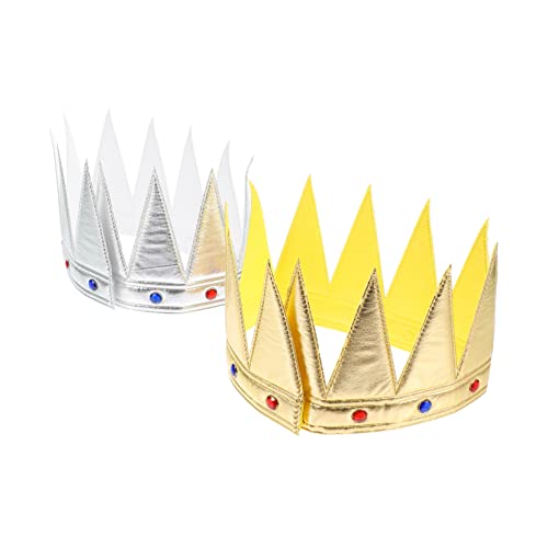 BESTonZON 2St Krone Kopfschmuck zum Kindergeburtstag Säuglingsstirnbänder für Babymädchen Stirnbänder für Mädchen birthday crown Tiara-Dekor für Kinder Party-Performance-Kopfschmuck Tuch von BESTonZON