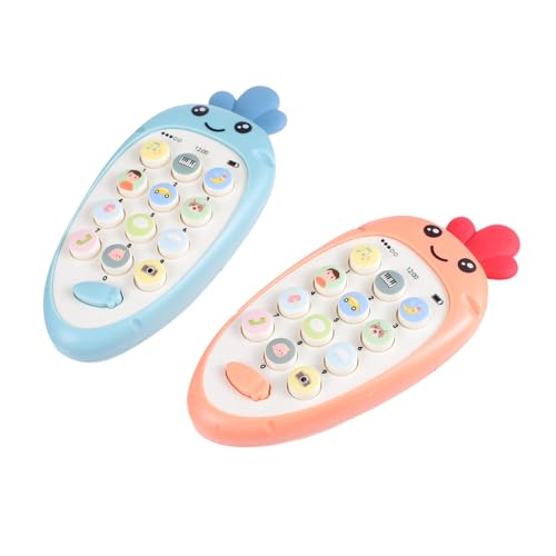 BESTonZON 2St Musik-Telefon-Spielzeug Babyspielzeug Kinderspielzeug Mini-Handy Mini-Spielzeug Spielzeug interaktives Spielzeug Babyphone Telefon Spielzeug zahnendes Telefonspielzeug Abs von BESTonZON