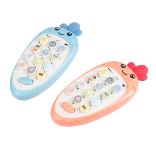 BESTonZON 2St Musik-Telefon-Spielzeug Musikalisches Spielzeug Mini-Handy Kinderspielzeug Spielzeug interaktives Spielzeug babybrause Babyphone Musikspielzeug Telefon Spielzeug Abs von BESTonZON