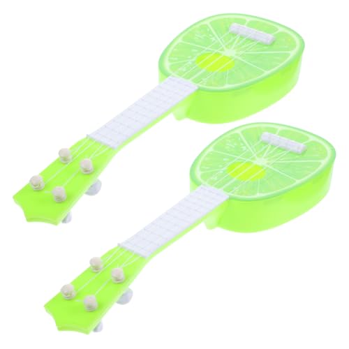 BESTonZON 2St Obst Gitarre Mini-Gitarrenornament Gitarrenspielzeug für Kinder kinderinstrumente Kinder musikinstrumente Kinderbühnen-Performance-Requisite Minigitarren für Kinder Abs Green von BESTonZON