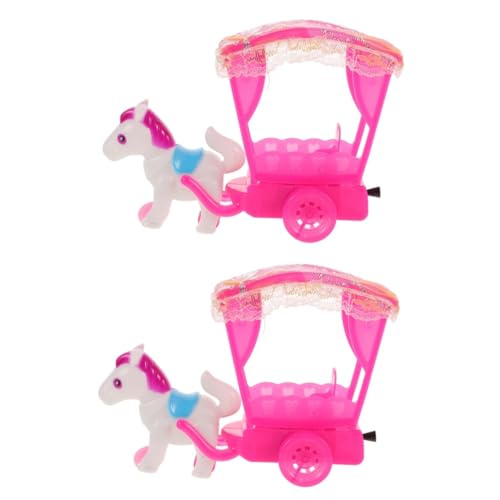 BESTonZON 2St Ponyspielzeug Auto zurückziehen Modellauto Spielzeug für Kinder Geburtstagsgeschenk für Kinder Wagen Spielzeug Reibungsbetriebenes Spielzeugauto Spielzeug Plastik von BESTonZON