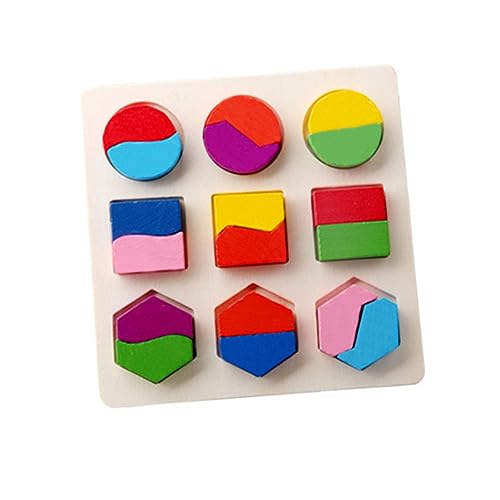 BESTonZON Kreatives Lernspielzeug 2St Spielzeug Puzzle Geometriebrett Kind Bambus Lernspielzeug Für Kleinkinder von BESTonZON