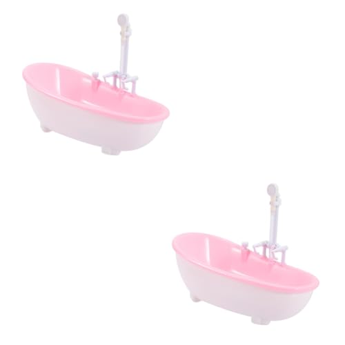 BESTonZON 2St Spielzeug für Sprühwannen Spielzeug für Babypuppen 18 Puppenmöbel Kinder badewannenspielzeug kinderbadewanne Badespielzeug für Babys Spielzeuge Mini-Badewanne Puppenbadewanne von BESTonZON